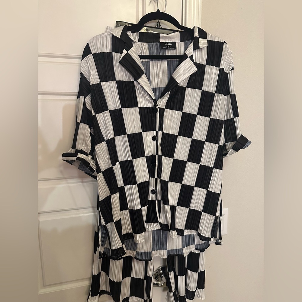 Dressed in Lala co-ord plisse playsuit